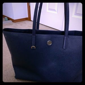 Tory Burch Navy leather large Tote